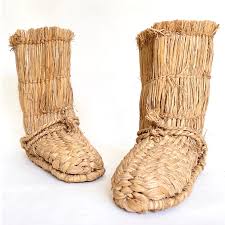 Pair of Straw boots, Japanese, Mingei , c. 1950 | Guillermina