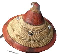 Tribal Fulani Hat Mali West Africa Conical Leather and Straw ...