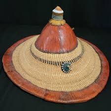 West African Fulani Hat and Two Chinese Rattan Hats (D-DW ...
