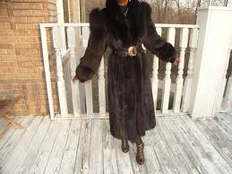New Designer Unique Full Length Sable black Black Mink & Fox ...
