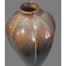Vintage Mid-Century Modern Glazed Art Pottery Earthtone Vase | Chairish
