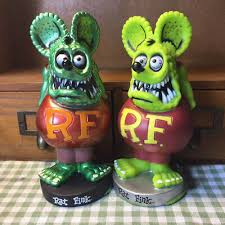 2 lot Green Rat Fink Roth Ed Big Daddy Bobblehead Wacky ...