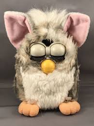 Furby 1998 Original Gray W/ Gray Mrkgs White Tummy Pink Ears ...