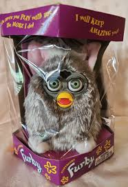 Vintage 1998 Furby Model #70-800 w/ original box grey with blue/green eyes | eBay