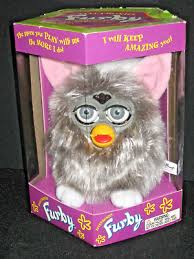 Vintage 1999 Electronic Lt. Gray & White W/ Pink Ears Furby By Tiger NRFB CT3 | eBay