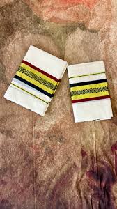 Set mundu with green and maroon border – Z'Bella Couture