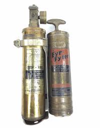 Sold at Auction: Vintage Brass Fire Extinguishers, Fyr-Fyter