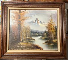 Vintage Oil Painting Landscape Framed And Signed ...