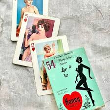Vintage Playing Cards, Girlie Burlesque Nudes, Honey Brand ...