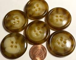 6 Large Rimmed Glossy Brown Tan Beige Faux Tortoise Shell ...