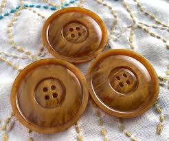 Set 4 Cognac Brown Galalith 1930's Buttons 1 & 5/16 Inch - Etsy