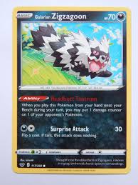 Galarian Zigzagoon 117/202 (NM, Pokemon Card, Sword & Shield, Darkness, Common) | eBay