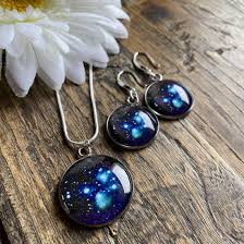 Pleiades Constellation Earrings, M45 Earrings, 925 Silver ...