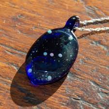 Orion Constellation Necklace - Universe Glass Pendant -boro ...
