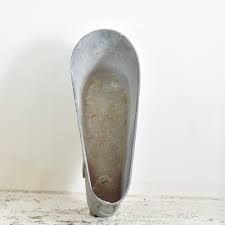 Large French Antique Galvanised Zinc Bath | Mayfly Vintage