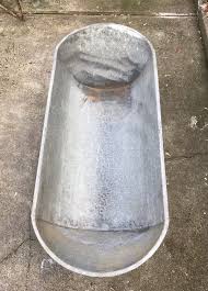 Vintage European Galvanised Bathtub #3996 – Fossil Vintage ...