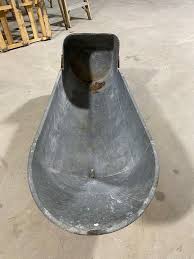 Antique Primitive Galvanized Tin Metal Cowboy Bathtub For ...