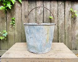Vintage Galvanized Bucket, Pail, Metal Wash Pot, Garden Planter, Water Tub, Plant Flower Pots, Rustic Home Decor, Flower Pot, Coal Can - Etsy Australia