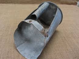 Vintage Moor Mans Galvanized Metal Grain Scoop, Primitive ...