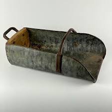 Large Farmhouse Primitive Antique Metal & Wood Two-Hand-Held ...