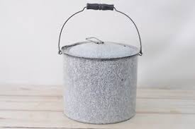 Antique Cream City Graniteware Black Speckle Steamer Canner ...