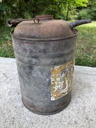 VINTAGE METAL GALVANIZED 1 GALLON GAS CAN W/ CAP | eBay