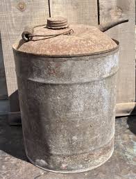 Vintage Antique Galvanized Metal Gas Oil Kerosene Can ...