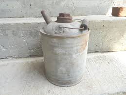 Vintage Kerosene Can Metal Wooden Handle Rusty Home Decor ...