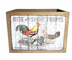 Wooden Box Rise and Shine Farm House Home Decor Rustic | eBay
