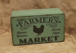 Farmers Market Metal Tin Storage Box - Green - Allyson's ...