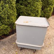 Vintage Industrial Metal Storage Bin, Flour Storage Bin ...