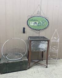 Picked up a few goodies this morning. Tuesday, June 17th 🌸AWESOME Rustic Old Metal Tub on Wheels..SOLD JL 32” x 20 1/2” x 17” 🌸Black Iron Crow Knocker..$25 7” x 3” 🌸Rustic