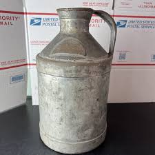 Antique H.P. Hood and Son Milk Can Jug Registered 1935 Brass ...