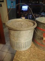 Vintage Falls City Fishing Metal Minnow Bucket Air Breather Bait Can | eBay