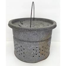 Vintage Galvanized Fish Trap Bait Basket | Chairish