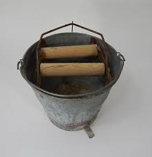 Vintage Erie Automatic Galvinized Mop Wringer Bucket | eBay Australia