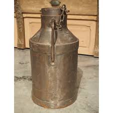 Antique Belgian Cast Iron Milk Container, C. 1920s. For Sale ...