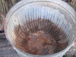 Vintage 20 Gal Franklin Round Galvanized Ribbed Wash Tub ...
