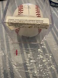 Chipper Jones 1995 signed baseball