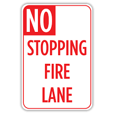 NO STOPPING FIRE LANE - American Sign Company