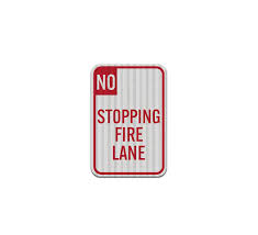 Shop for No Stopping Fire Lane Aluminum Sign (HIP Reflective ...