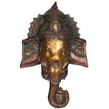 Exotic India Auspicious Lord Ganesha Wall Hanging Mask ...