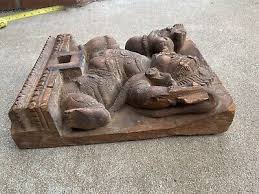 Very Old Hindu Wood Block Carving of Shiva - Maybe 17 or ...