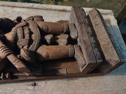 Saraswati Carved Wood Panel Sculpture - Etsy