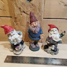 10 Garden Gnomes Lawn Outdoor Decor Figurines Miniature 5.75" 2.75"- Swanky Barn | eBay Australia