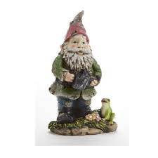 Amazon.com: Delton Products Corp Green Gnome with Watercan Figurine 8.1 Inch New : Home & Kitchen
