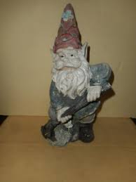 Vintage GARDEN GNOME Lawn Statue 11" Magic Fairy Gardening ...