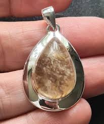Chunky and Striking Sterling Silver and Golden Rutile Quartz ...