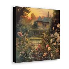 Art Print - "roses in the Sunset" Square Canvas - Wallace ...