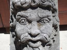 Carved Limestone Fountain Mascaron Spout from the Gard ...